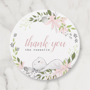 Etiquetas Para Recuerdos conejo de bebé ducha de bebé con flores