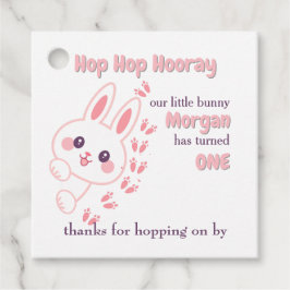 Etiquetas Para Recuerdos Conejo Personalizado lindo cumple un Chica primer 