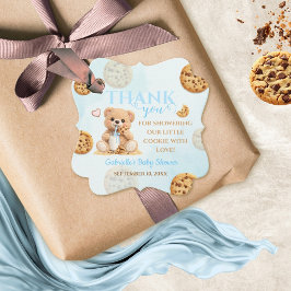 Etiquetas Para Recuerdos Cookies and Milk Baby Shower - Teddy Baby Shower