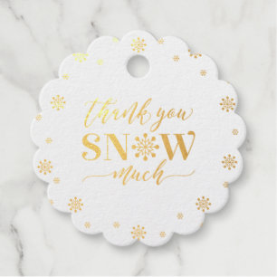 Etiquetas Para Recuerdos Copia de agradecimiento de copos de nieve de Winte