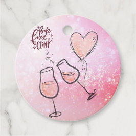 Etiquetas Para Recuerdos Copo de vino personalizado Pop Clink Fizz Globo en