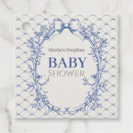 Etiquetas Para Recuerdos Coquette azul vintage floral