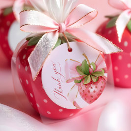 Etiquetas Para Recuerdos Coquette Berry Sweet Baby Shower Favor Tags