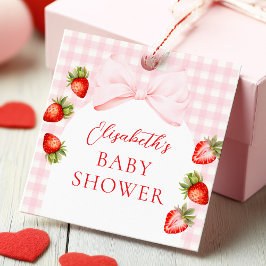 Etiquetas Para Recuerdos Coquette Strawberry Baby Shower