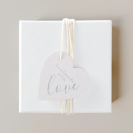Etiquetas Para Recuerdos Corazón con forma hecho a mano con amor