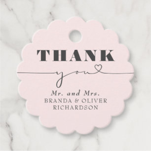 Etiquetas Para Recuerdos Corazón de amor lindo texto Boda rosa gracias