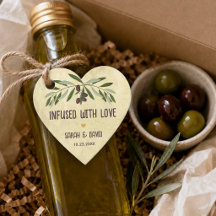 Corazón Infundido con Amor Aceite de Oliva Boda R