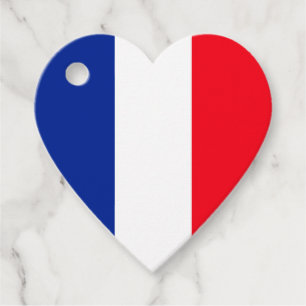 Etiquetas Para Recuerdos Corazón personalizable tricolor de la bandera fran
