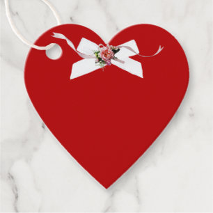 Etiquetas Para Recuerdos Corazón Rojo