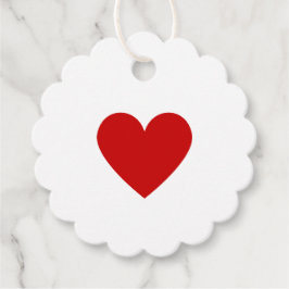 Etiquetas Para Recuerdos Corazón Rojo Minimalista Moderno Simple Encantador
