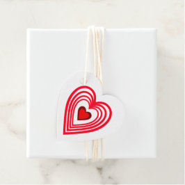 Etiquetas Para Recuerdos Corazones Boda Roja Día de San Valentín 4Eve