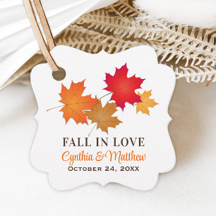 Etiquetas Para Recuerdos Corchete de Monograma de Otoño para Enamorarse