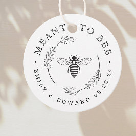 Etiquetas Para Recuerdos Corona Botánica Rústica para Boda de Miel de Abeja