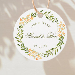 Etiquetas Para Recuerdos Corona floral de naranja destinada a la boda de ab