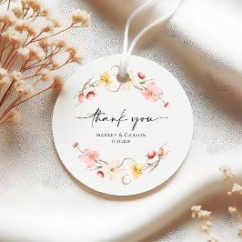Etiquetas Para Recuerdos Corona Floral de Primavera Agradecimiento Boda Reg