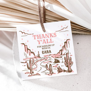 Etiquetas Para Recuerdos Cowgirl Wild West Rodeo Birday Party Square