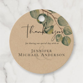 Etiquetas Para Recuerdos Crear su propio Personalizado Eucalyptus Greenery