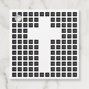Etiquetas Para Recuerdos Crear un patrón cruzado con cualquier logotipo o a