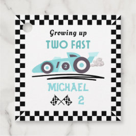 Etiquetas Para Recuerdos Crecer dos coches de carrera rápida Blue Boy segun