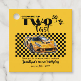 Etiquetas Para Recuerdos Crecer hasta el 2° cumpleaños del coche deportivo 