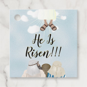 Etiquetas Para Recuerdos Cristo se levanta en la Pascua