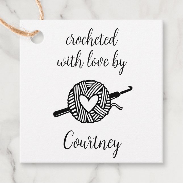 Etiquetas Para Recuerdos Crochet With Love (Anverso)
