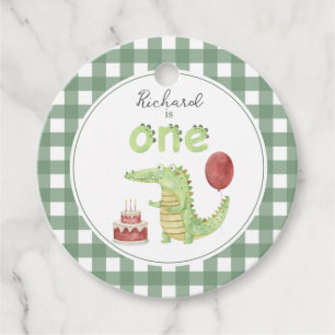 Etiquetas Para Recuerdos Crocodrilo acuarela 1º cumpleaños