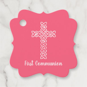 Etiquetas Para Recuerdos Cruzar   sandía Rosa Baptism Christen