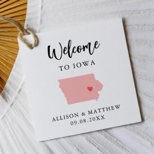 Etiquetas Para Recuerdos Cualquier Bolsa De Bienvenida De Color Iowa Boda