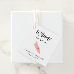 Etiquetas Para Recuerdos Cualquier color Aruba Boda Bolsa de bienvenida