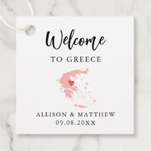 Etiquetas Para Recuerdos Cualquier color Grecia Boda Bolsa de bienvenida