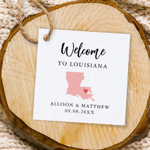 Etiquetas Para Recuerdos Cualquier color Louisiana Boda Bolsa de bienvenida