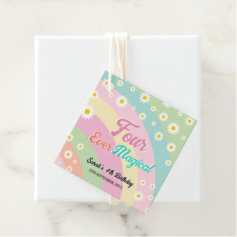 Etiquetas Para Recuerdos Cuatro cumpleaños mágicos de Unicornio