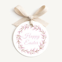 Cuidada color rosa Pussy Willow Feliz Pascua