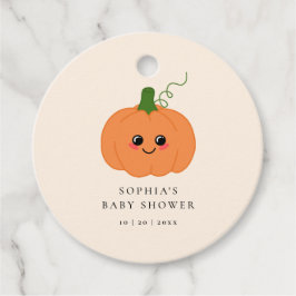 Etiquetas Para Recuerdos Cuidada Naranja de calabaza Baby Shower