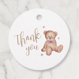 Etiquetas Para Recuerdos Cuidada Simple Teddy Bear Star Baby Shower Gracias