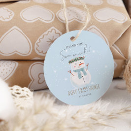 Etiquetas Para Recuerdos Cuidada Snowman Gracias A La Nieve Mucho