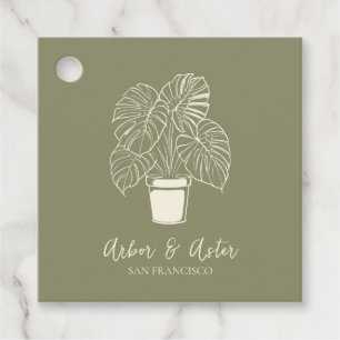 Etiquetas Para Recuerdos Cuidado Personalizado de Plantas Olivo Salvia Verd