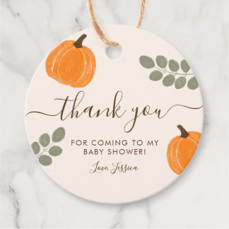 Etiquetas Para Recuerdos Cumpla de calabaza Eucalyptus Cae Baby Shower Grac