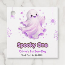 Cumpleaños 1 de Halloween Ghost Morado Divertido S