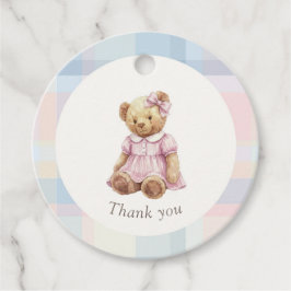 Etiquetas Para Recuerdos Cumpleaños Beary de gemelas por primera vez