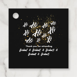 Etiquetas Para Recuerdos Cumpleaños Conjunto de Amigos del Grupo de Oro Neg