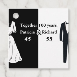 Etiquetas Para Recuerdos Cumpleaños Conjunto de Doble Celebración 100 años