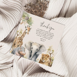 Etiquetas Para Recuerdos Cumpleaños de foto de animal salvaje para niños