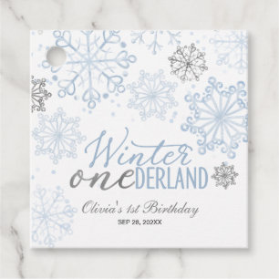 Etiquetas Para Recuerdos Cumpleaños de Invierno Onederland 1 