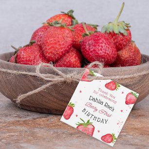 Etiquetas Para Recuerdos Cumpleaños de la primera fresa de Berry