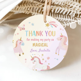 Etiquetas Para Recuerdos Cumpleaños del Unicornio Pastel Magico Rainbow