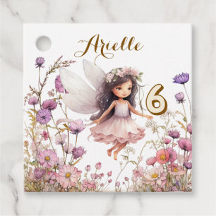 Etiquetas Para Recuerdos Cumpleaños hadas silvestres lavanda pixie