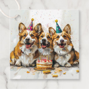 Etiquetas Para Recuerdos Cumpleaños Pembroke Welsh Corgi Dogs