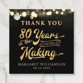 Etiquetas Para Recuerdos Cumpleaños retro 80 años haciendo personalizado